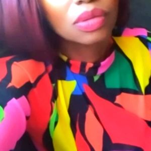 Printed Mesh Long Sleeve Blouse